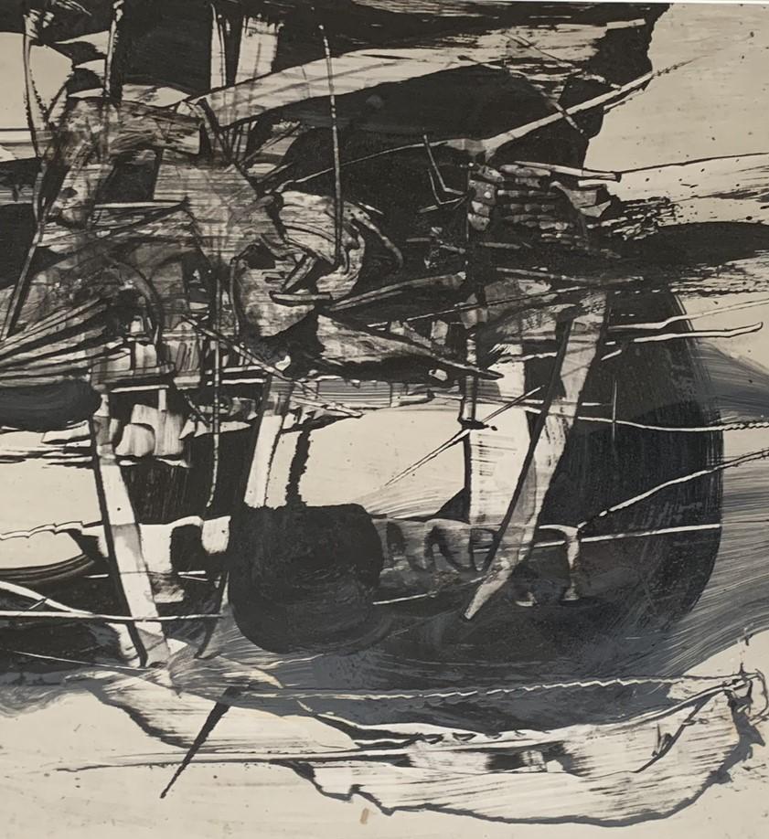 Pittura dell'Espressionismo astratto di scuola tedesca, circa 1960. 1