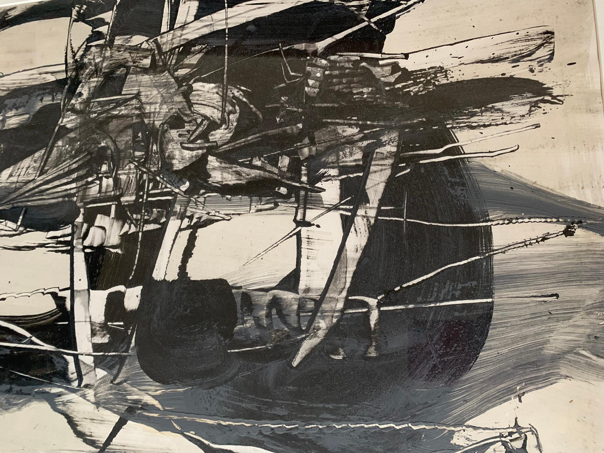 Pittura dell'Espressionismo astratto di scuola tedesca, circa 1960. 3
