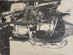 Pittura dell'Espressionismo astratto di scuola tedesca, circa 1960.