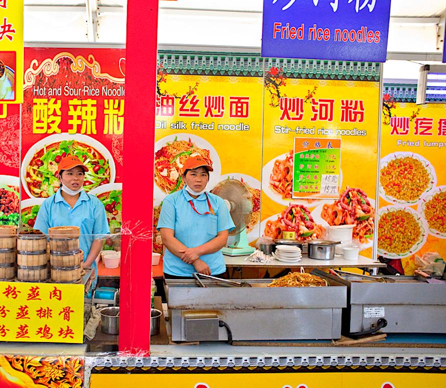 Chinese Fast Food 07 (aka Twins) - 21st Century Color Food Photography Edition  - Beige Color Photograph by Anja Hitzenberger
