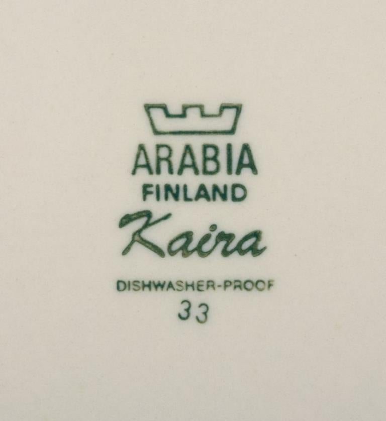 Late 20th Century Anja Jaatinen-Winquist for Arabia. Set of five ”Kaira” teacups and saucers For Sale