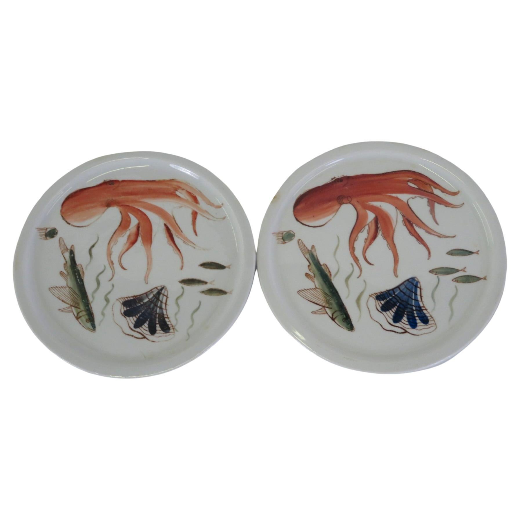 Anja Juurikkala Arabia Modern Ceramic Sea Life Wall Hangings or Trivets Finland
