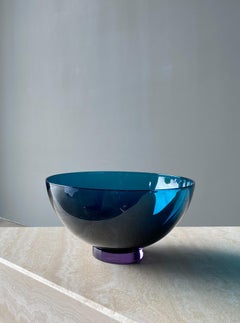 Anja Kjær For Royal Copenhagen Crystal Blue Bowl (bol bleu cristal)