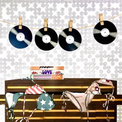 Like A Record Baby_Anja Van Herle_Acrylic/Swarovski Crystals/Panel_Disco