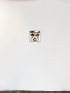 Gargantilla + Cadena_Anja Van Herle_Acrílico/Cristales Swarovski sobre panel_Figurativa