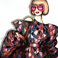 Female Portrait, Sunglasses, Pop Art, Fashion Forward by Anja Van Herle