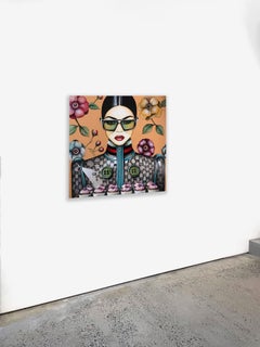 Figurative, Porträt, Sonnenbrille, Pop, Cupcake Couture, Anja Van Herle_Acryl