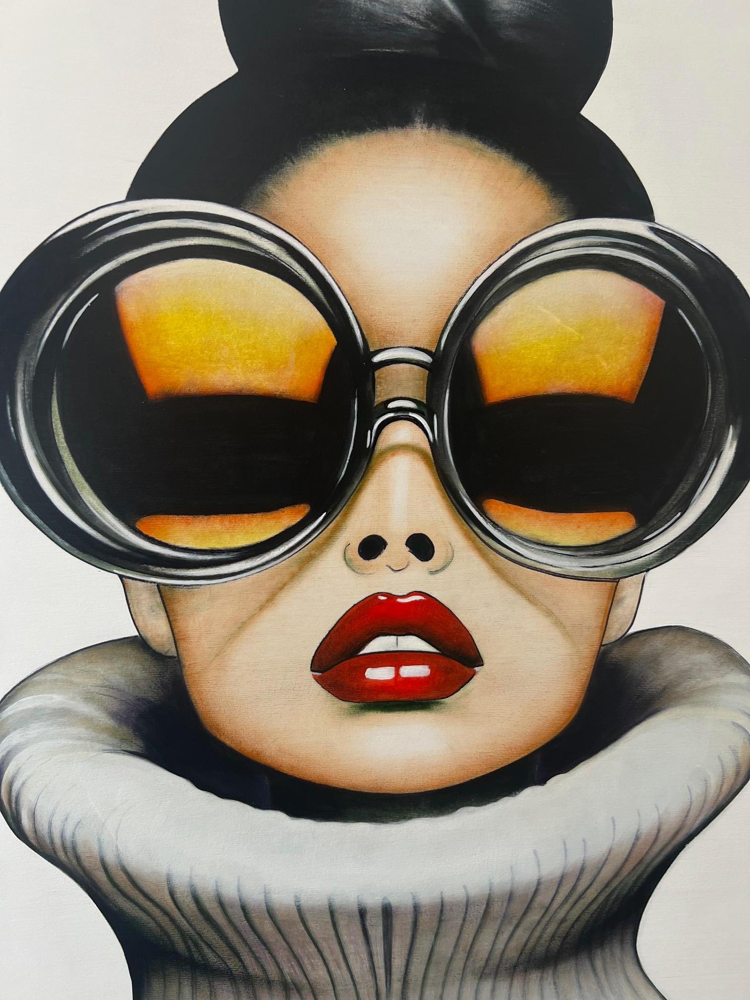 Figurative/Portrait/Sunglasses/Pop_Fishy Fashion, Anja Van Herle_Acrylic, 2024 1