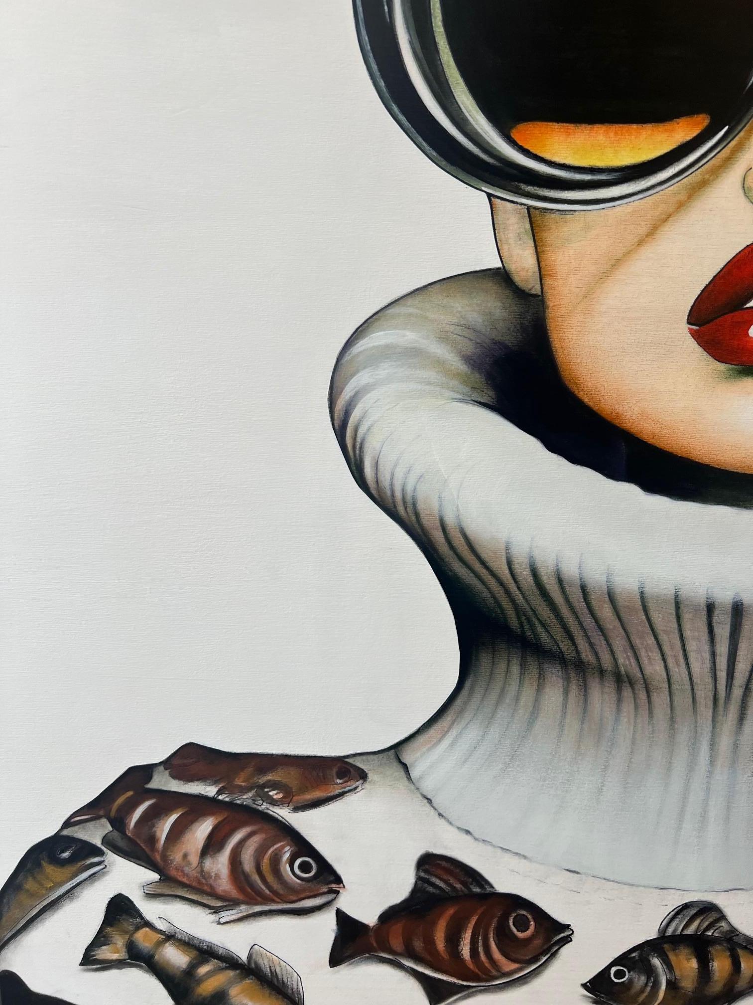 Figurative/Portrait/Sunglasses/Pop_Fishy Fashion, Anja Van Herle_Acrylic, 2024 3