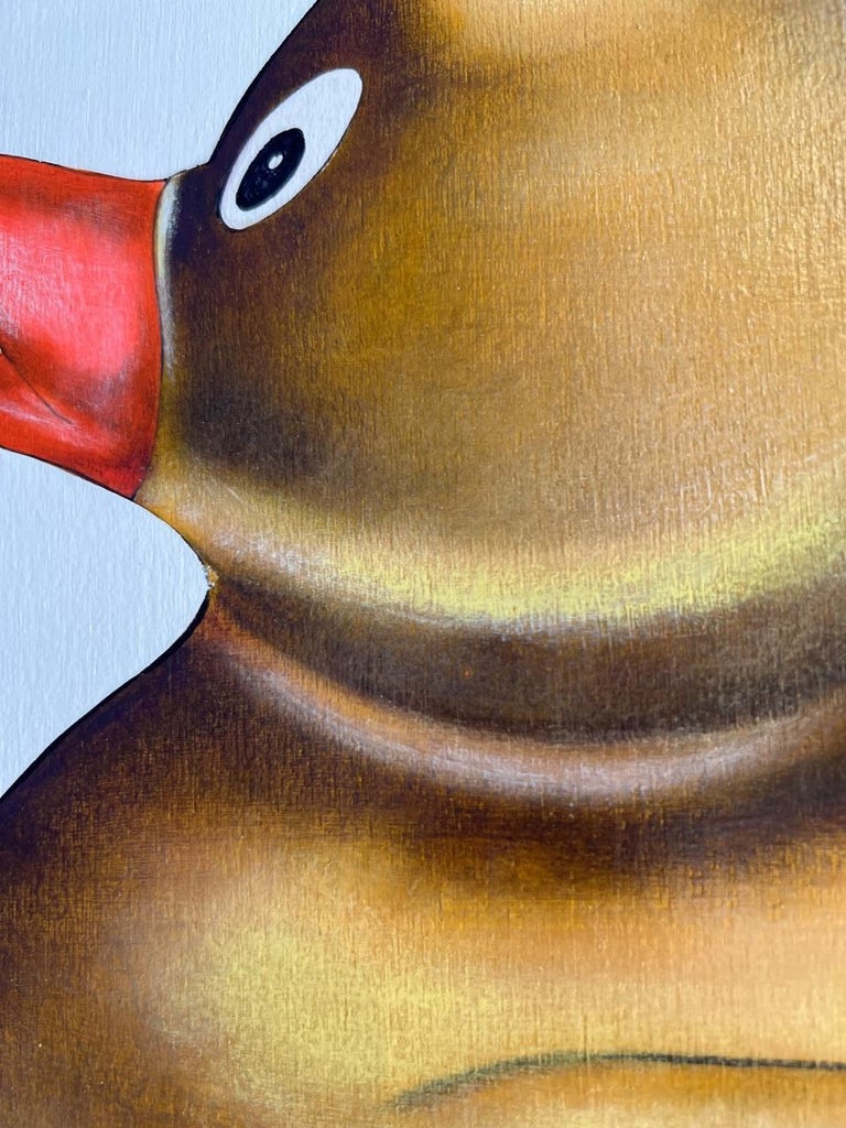 Plucky Duck, 2022_Anja Van Herle_Acrylic on Panel_Pop Art/Disco/ Rubber Duck For Sale 1