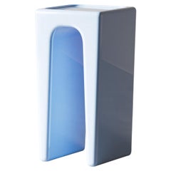 Ank Blue High Gloss Side Table by Hermhaus, Mid-Century Modern