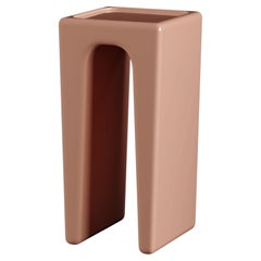 Ank Salmon High Gloss Side Table by Hermhaus, Mid-Century Modern