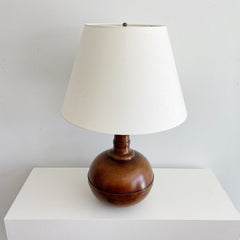 Ankara Hand Turned Walnut Wood Lamp