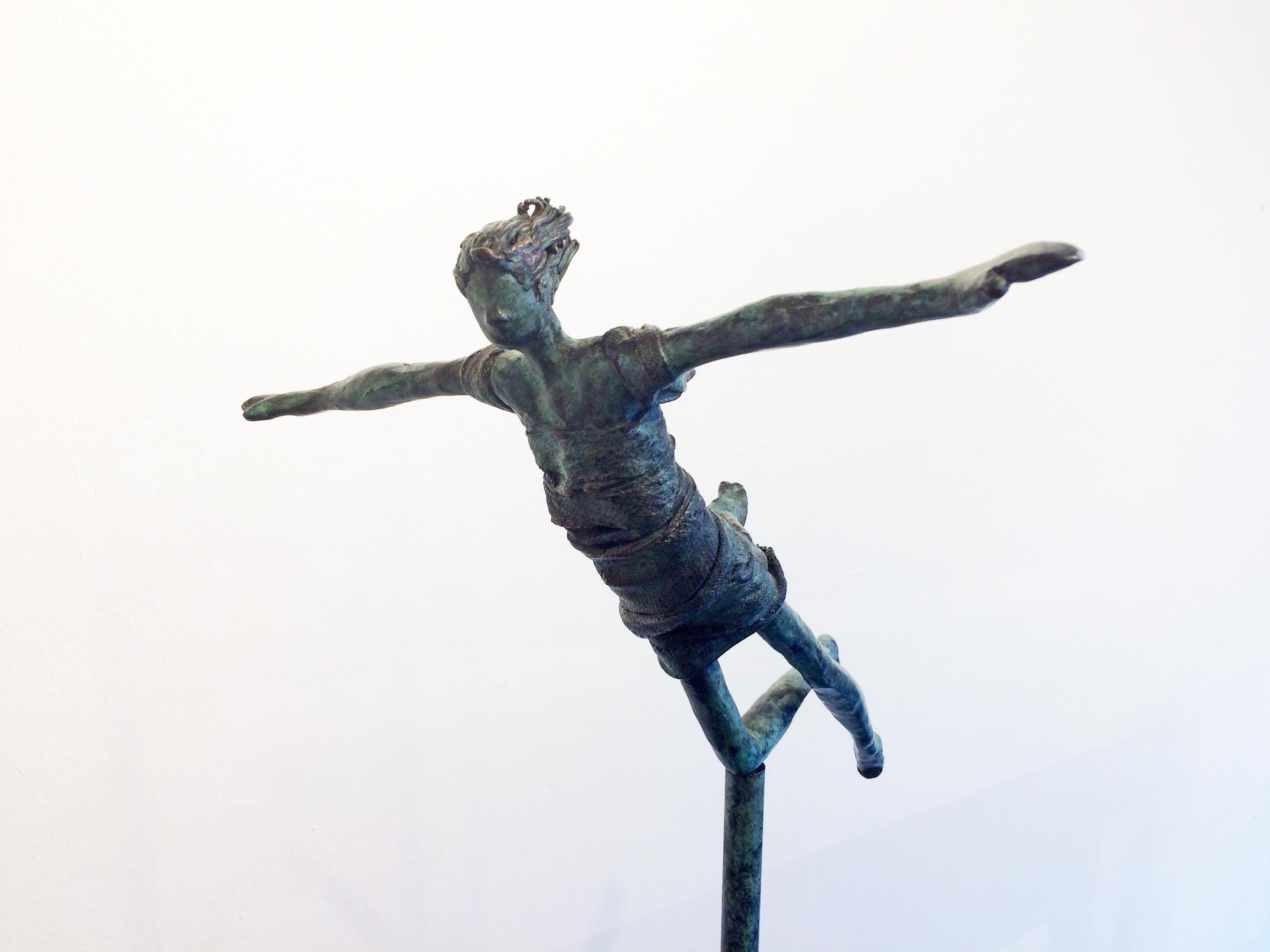 Free -contemporary figurative woman bronze sculpture  - Contemporary Sculpture by Anke Birnie