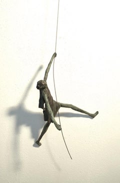 Legs on the Wall II n.4305 - hanging sculpture human in motion