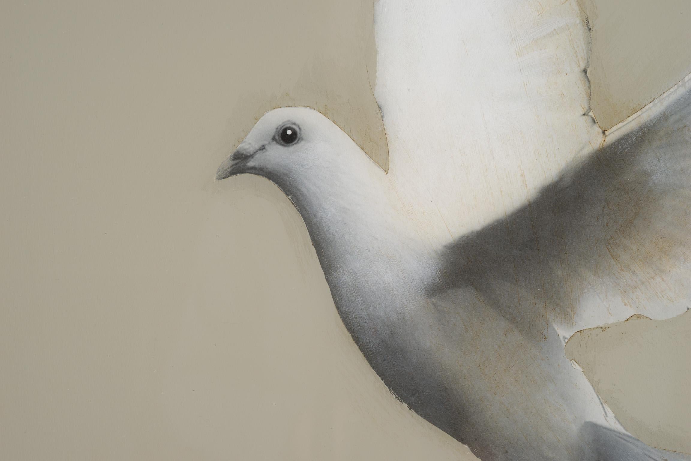White Doves - Contemporary Mixed Media Art by Anke Schofield