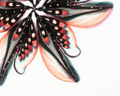 "Fly 2" Contemporary Fishing Lure Photocollage Mixed Media on Panel