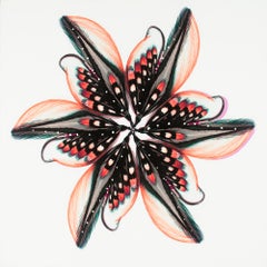 "Fly 2" Contemporary Fishing Lure Photocollage Mixed Media on Panel