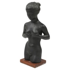 Anker Hoffmann "Nina" Dark Patinated Bronze Naked Woman Sculpture