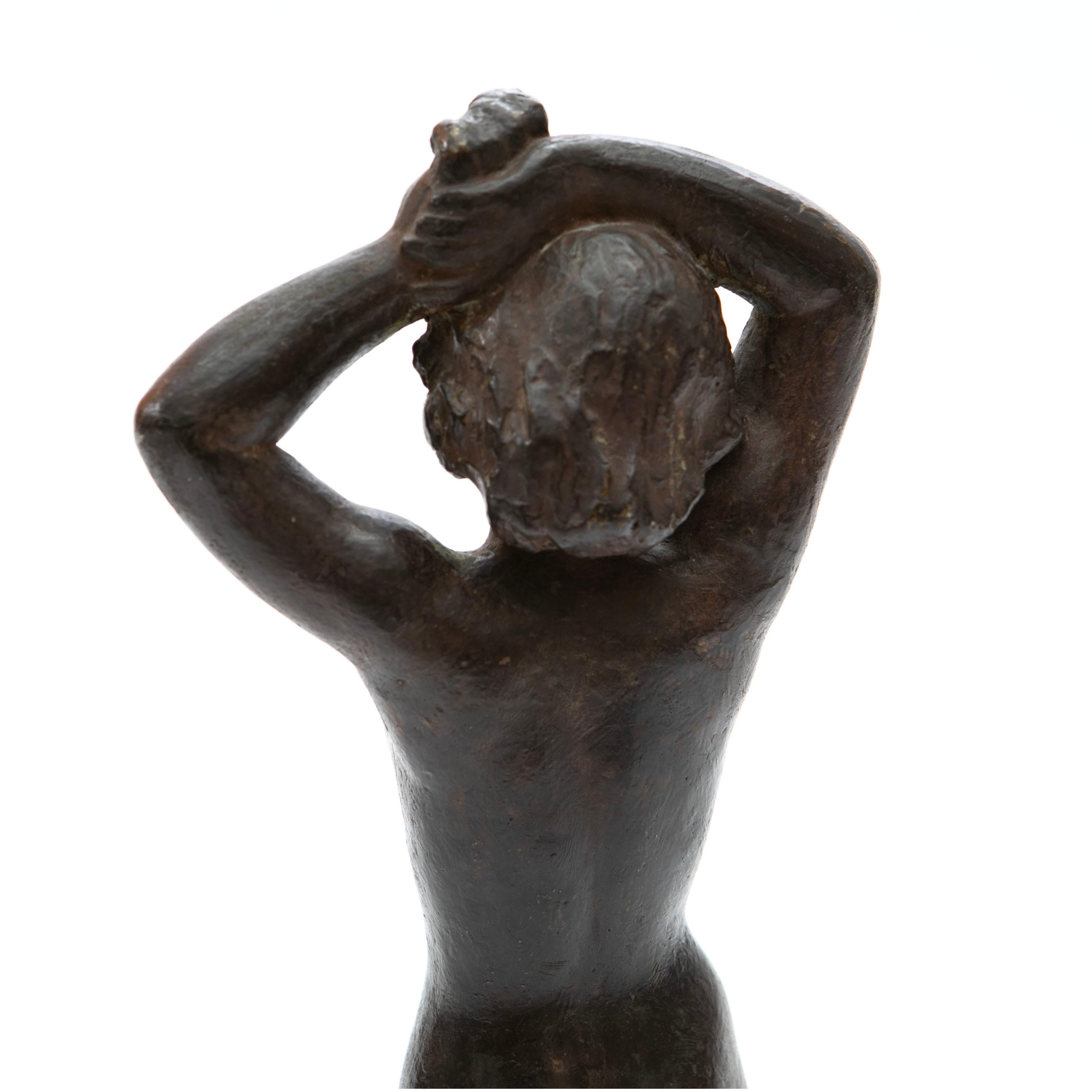 Anker Hoffmann Escultura de bronce patinado de una figura femenina desnuda de pie, 1956 en venta 3
