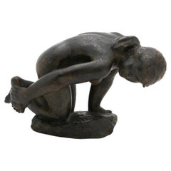 Vintage Anker Hoffmann, woman in dark patinated bronze