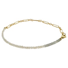 Used Pearl Labradorite Ankle Bracelet Chain