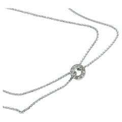 Ohrgehänge mit Diamanten aus feinem Weißgold