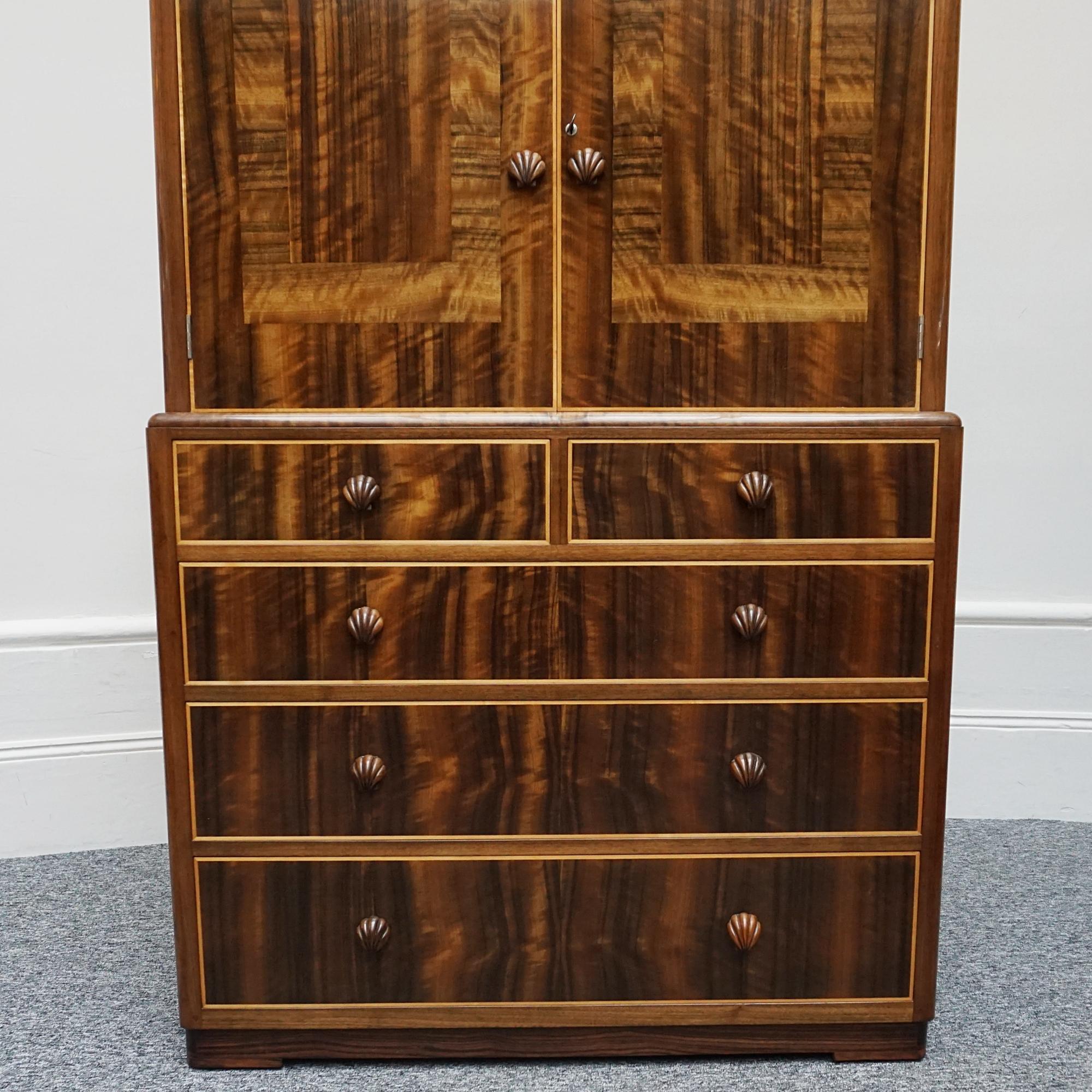 An Art Deco Linen Press by Betty Joel In Good Condition In Forest Row, East Sussex