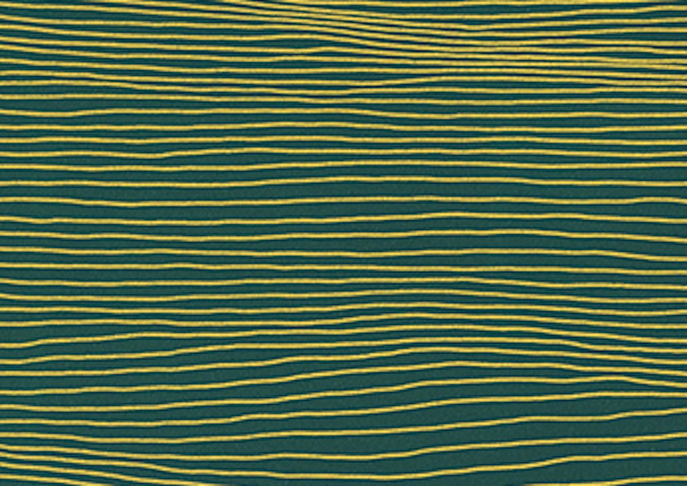 Alba Gem II,  Linocut minimalista nei toni della terra blu e verde - Print di Ann Aspinwall
