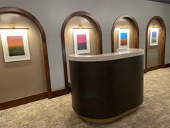 Alba Gem IV, Imagen 18 x 12 3/4 pulg., hoja 25 x 19 pulg., Abstracción lineal morada