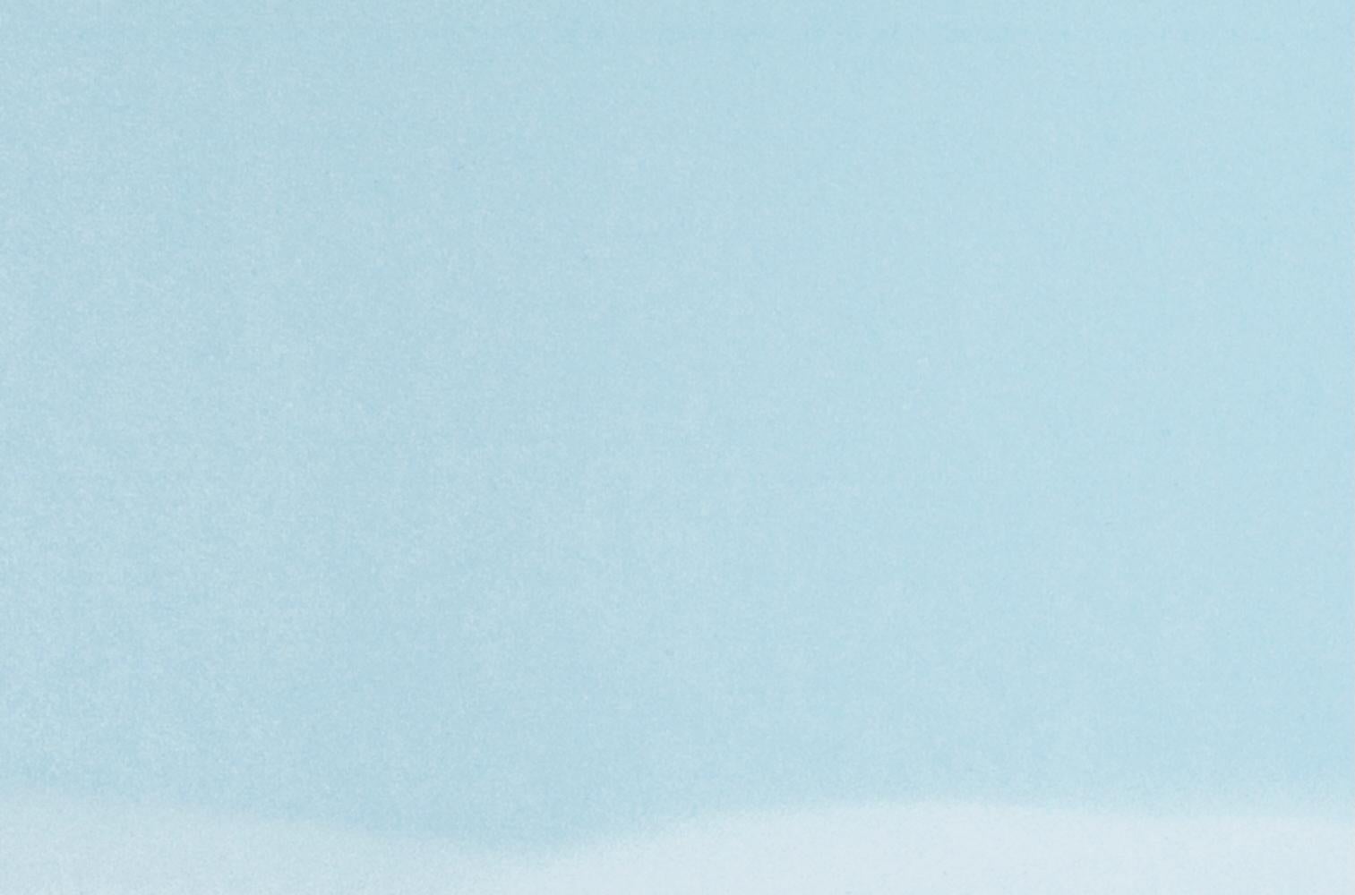 Caligo III - Sereno Estampado Horizonte Oceánico En Azules Con Sutiles Detalles Lineales en venta 2