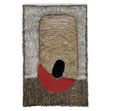 "Fossil Arch" Modern Neutral Toned Brutalist Assemblage Abstract Wall Sculpture