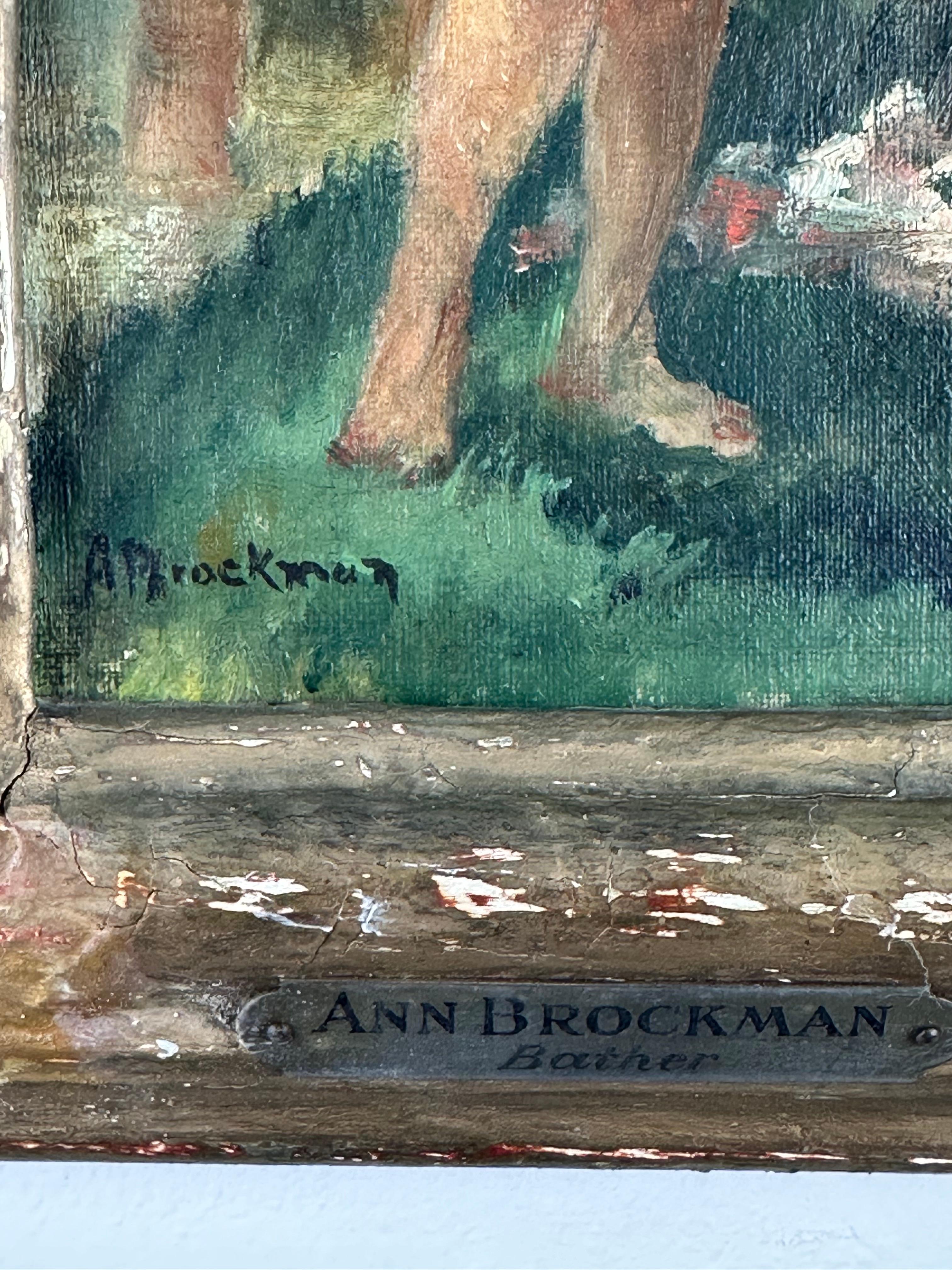 Female Bather (Akte Frauen) (Amerikanischer Impressionismus), Painting, von Ann Brockman