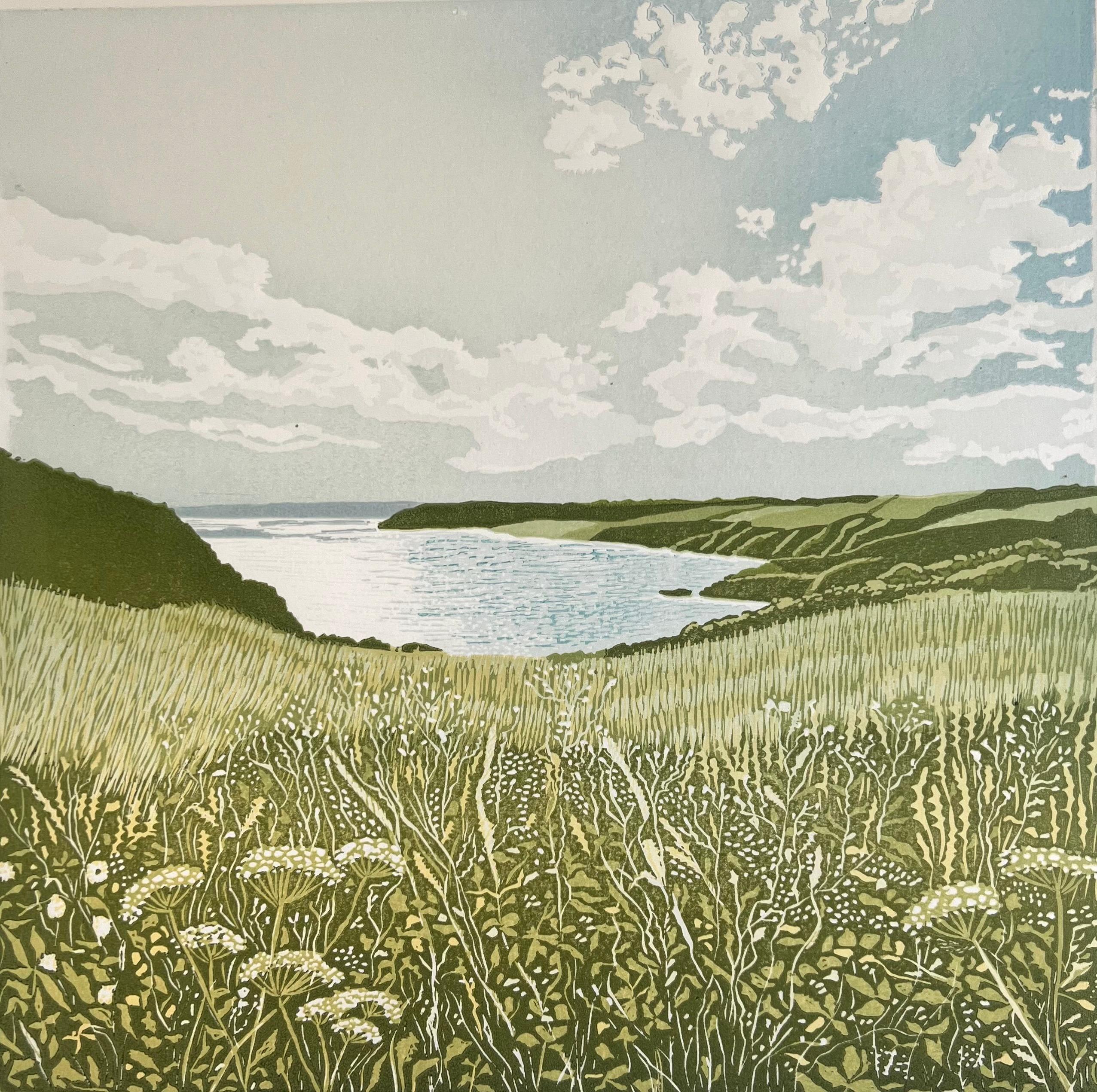 Gull Cove, Stampa d'arte, Paesaggio, Albero, Nature, Floreale - Art Contemporaneo di Ann Burnham 