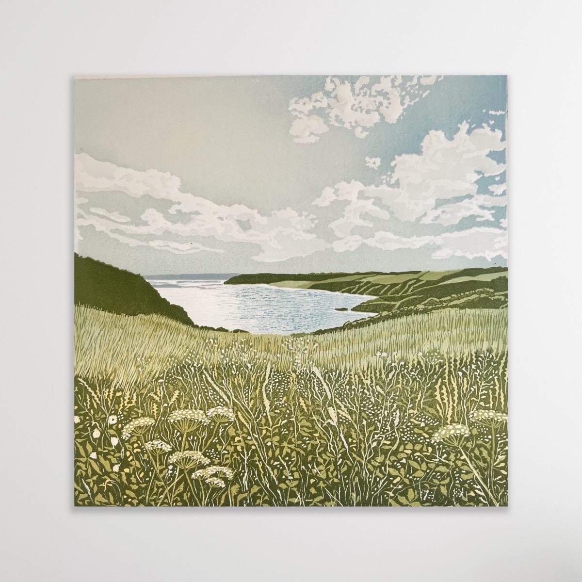 Gull Cove, Stampa d'arte, Paesaggio, Albero, Nature, Floreale in vendita 3