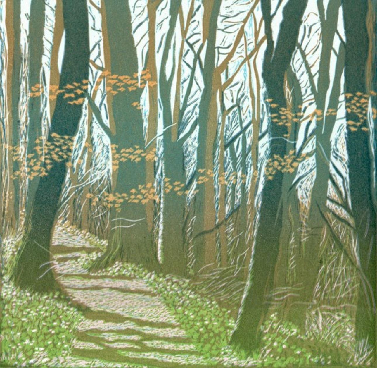 Ann Burnham Landscape Print - A Woodland Song, Limited edition landscape print 
