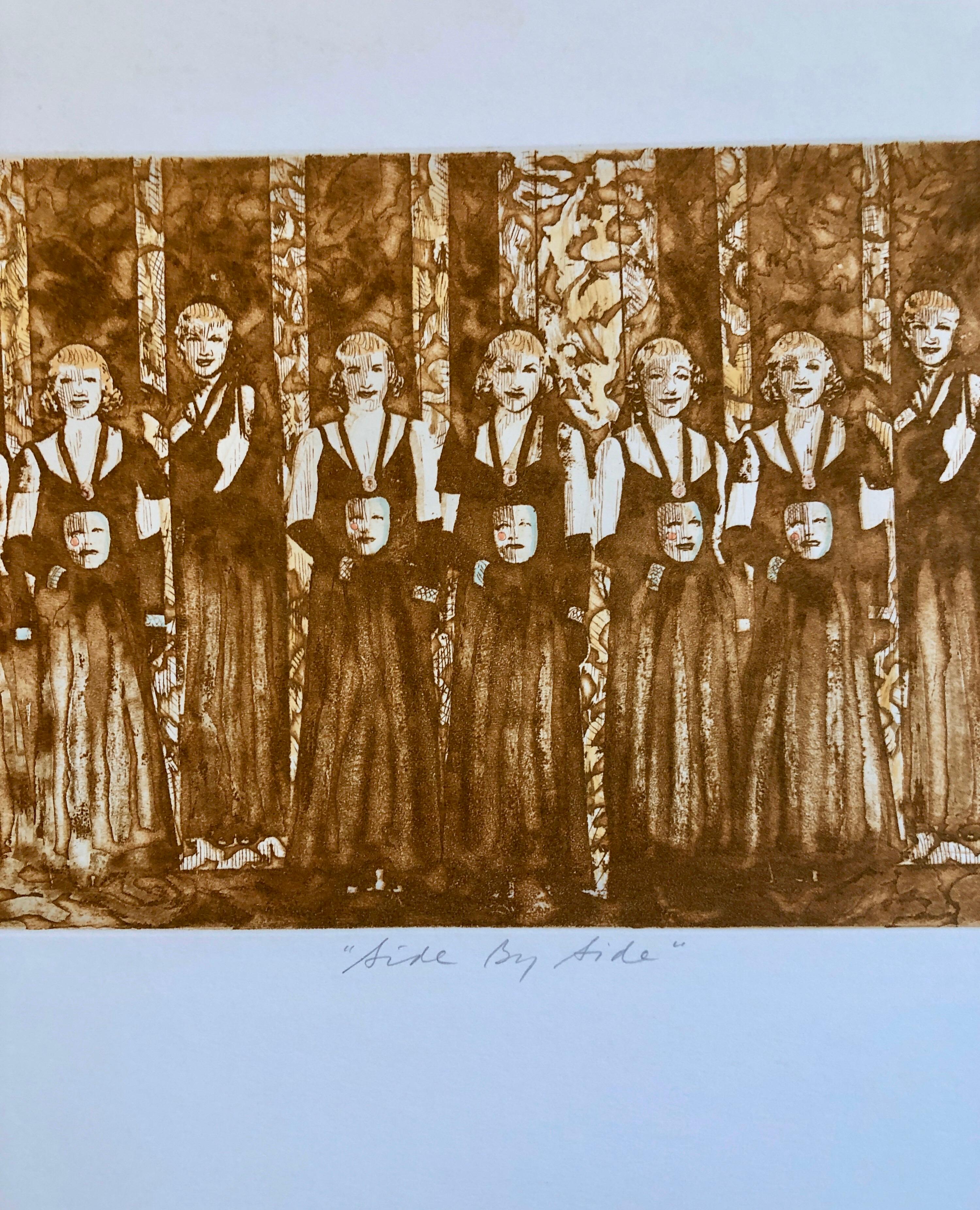 Titulado: Side by side
Aguafuerte de Ann Chernow (Connecticut, 1936). Firmado a mano con 