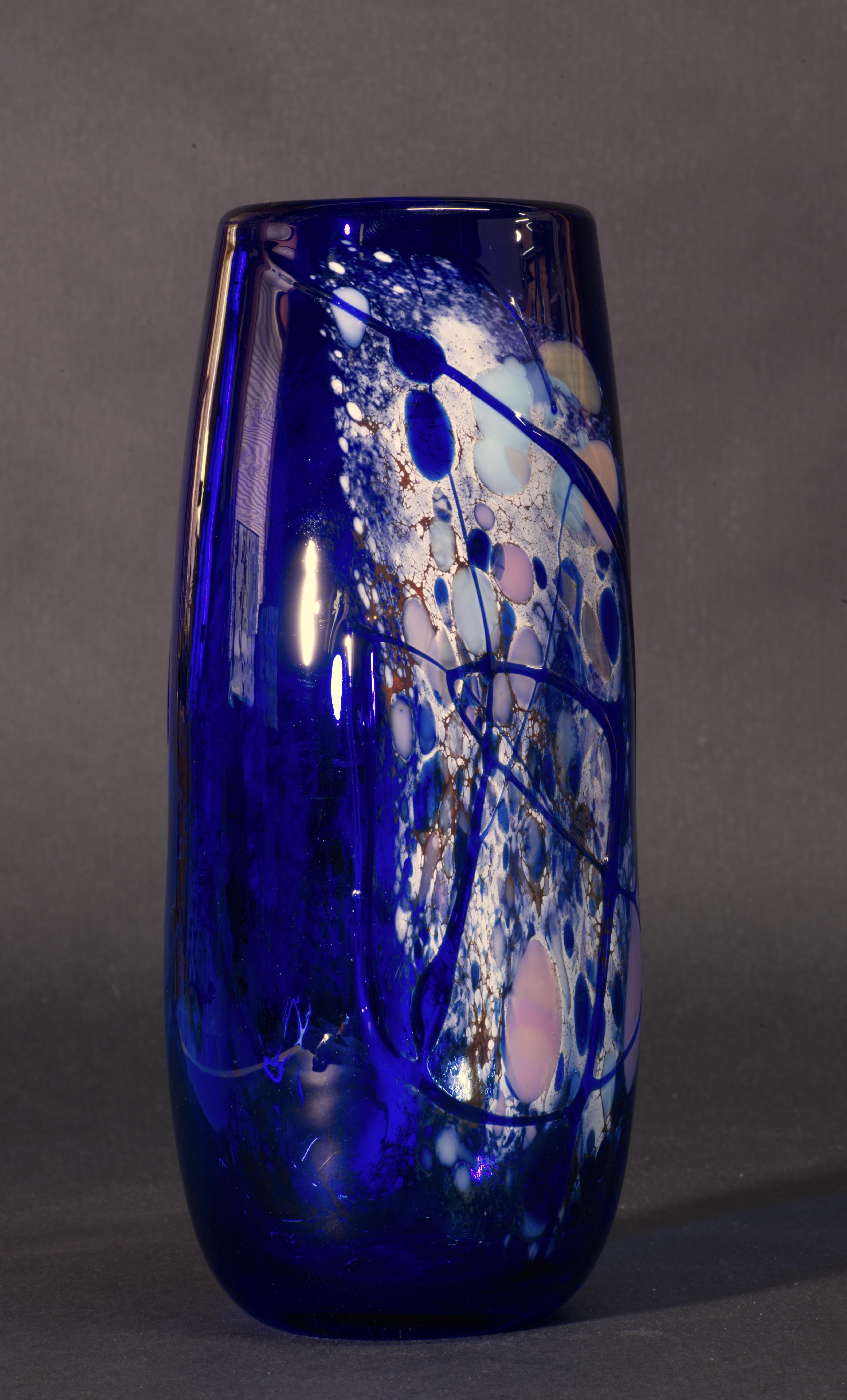 Moderne Ann Concoran pour Nourot Studio vase bleu cobalt en vente