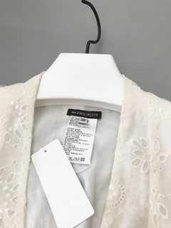 Ann Demeleumesteer Creme Eyelet Silk Vest