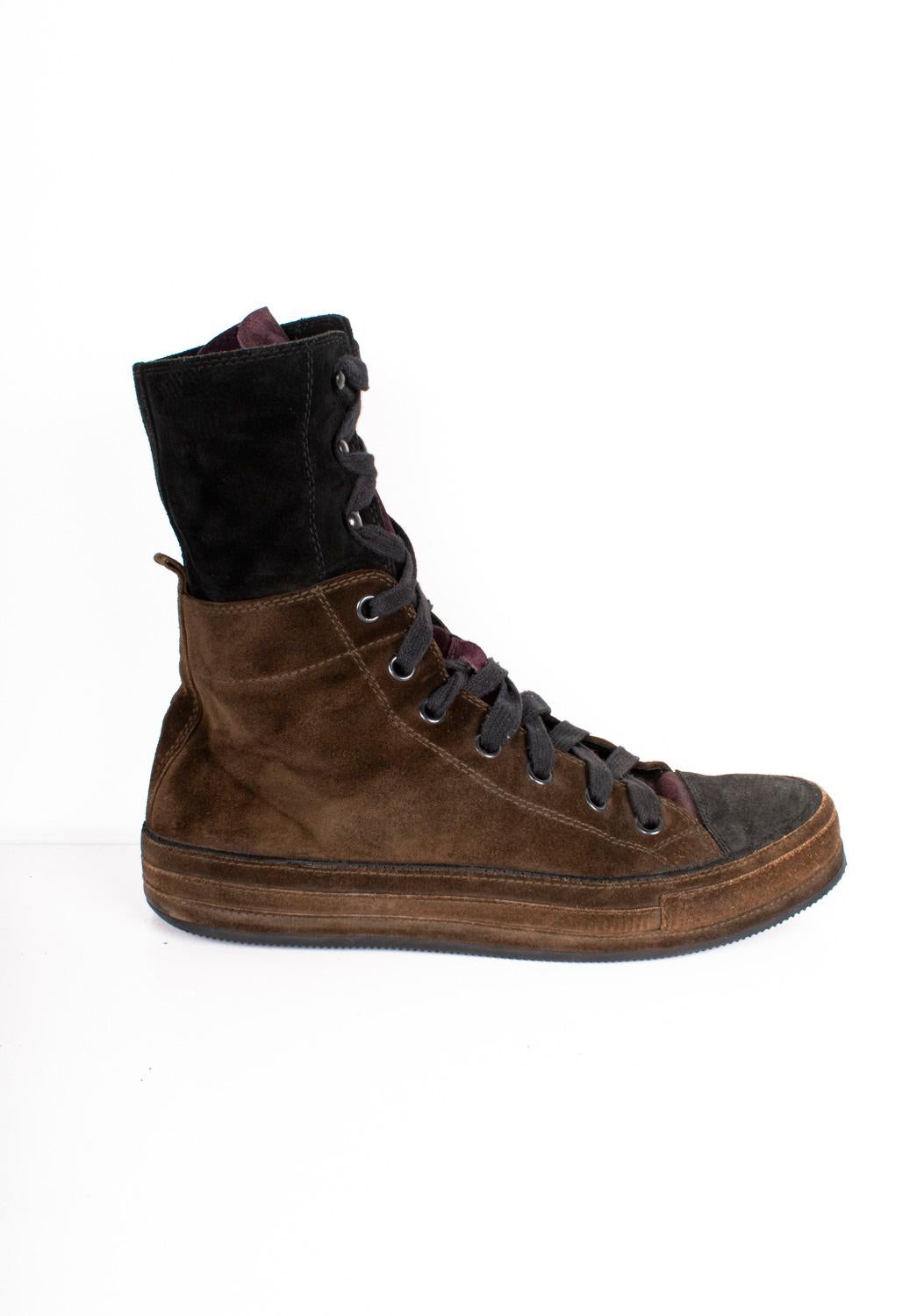 Black Ann Demelumeester Men Shoes Suede Leather Size EUR42, UK7 ½, USA 8 1/2 For Sale