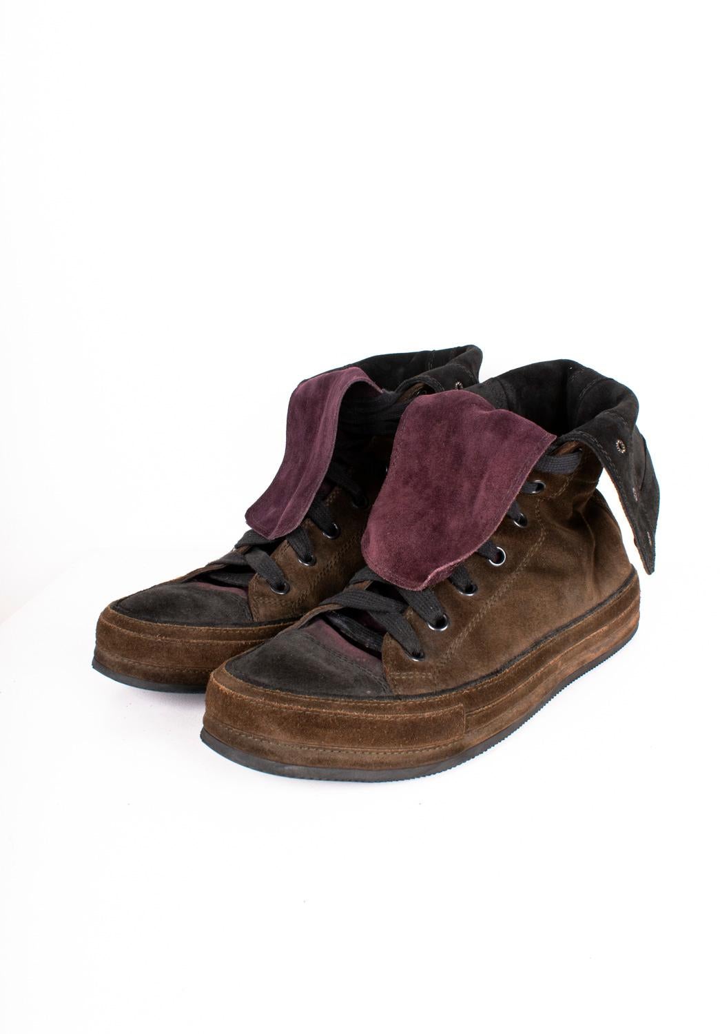 Ann Demelumeester Men Shoes Suede Leather Size EUR42, UK7 ½, USA 8 1/2 For Sale 1