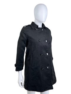 Manteau en laine noir boutonné Ann Demeulemeester 2000's