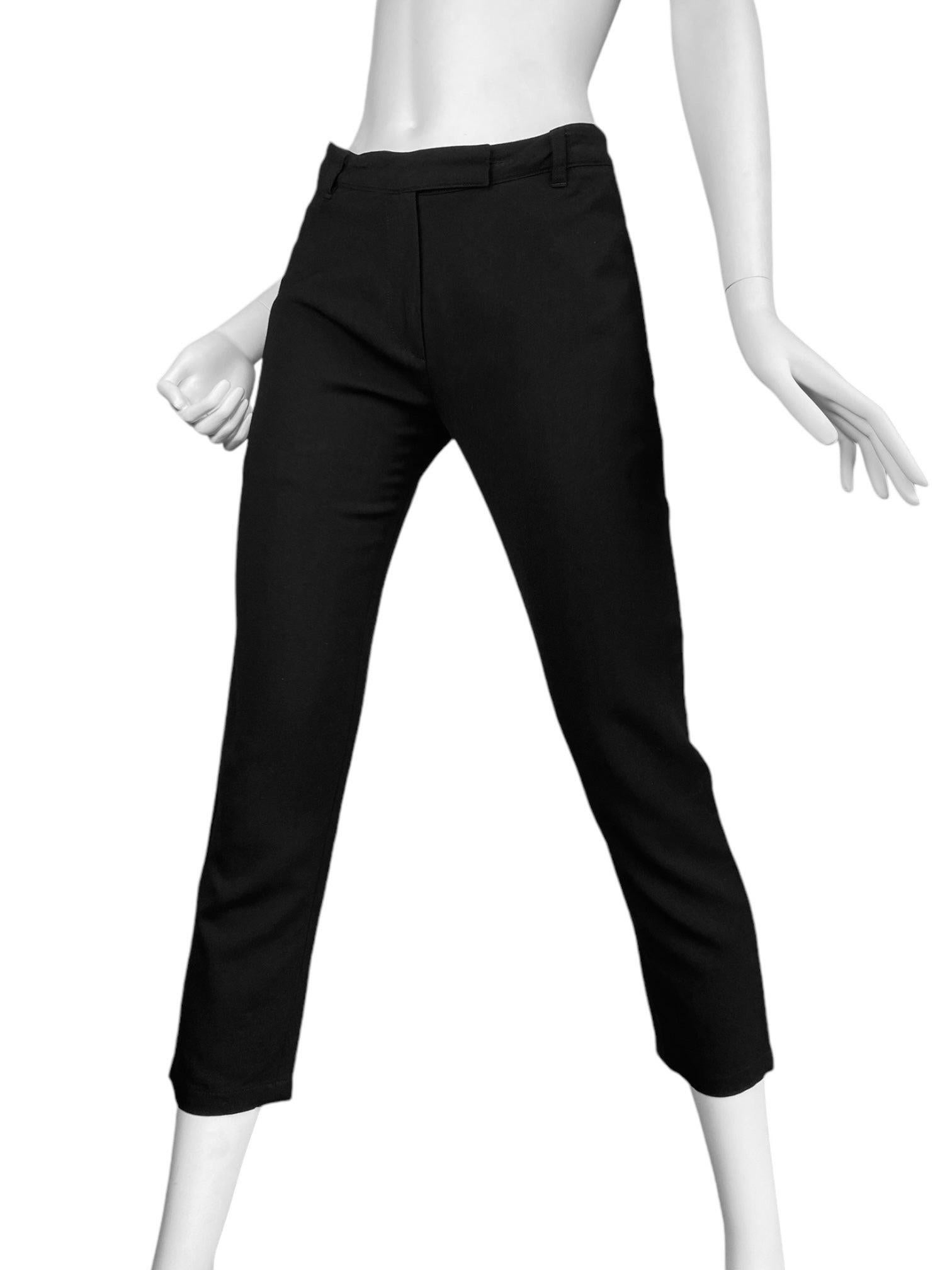 Black ANN DEMEULEMEESTER 2000s BLACK CAPRI PANTS