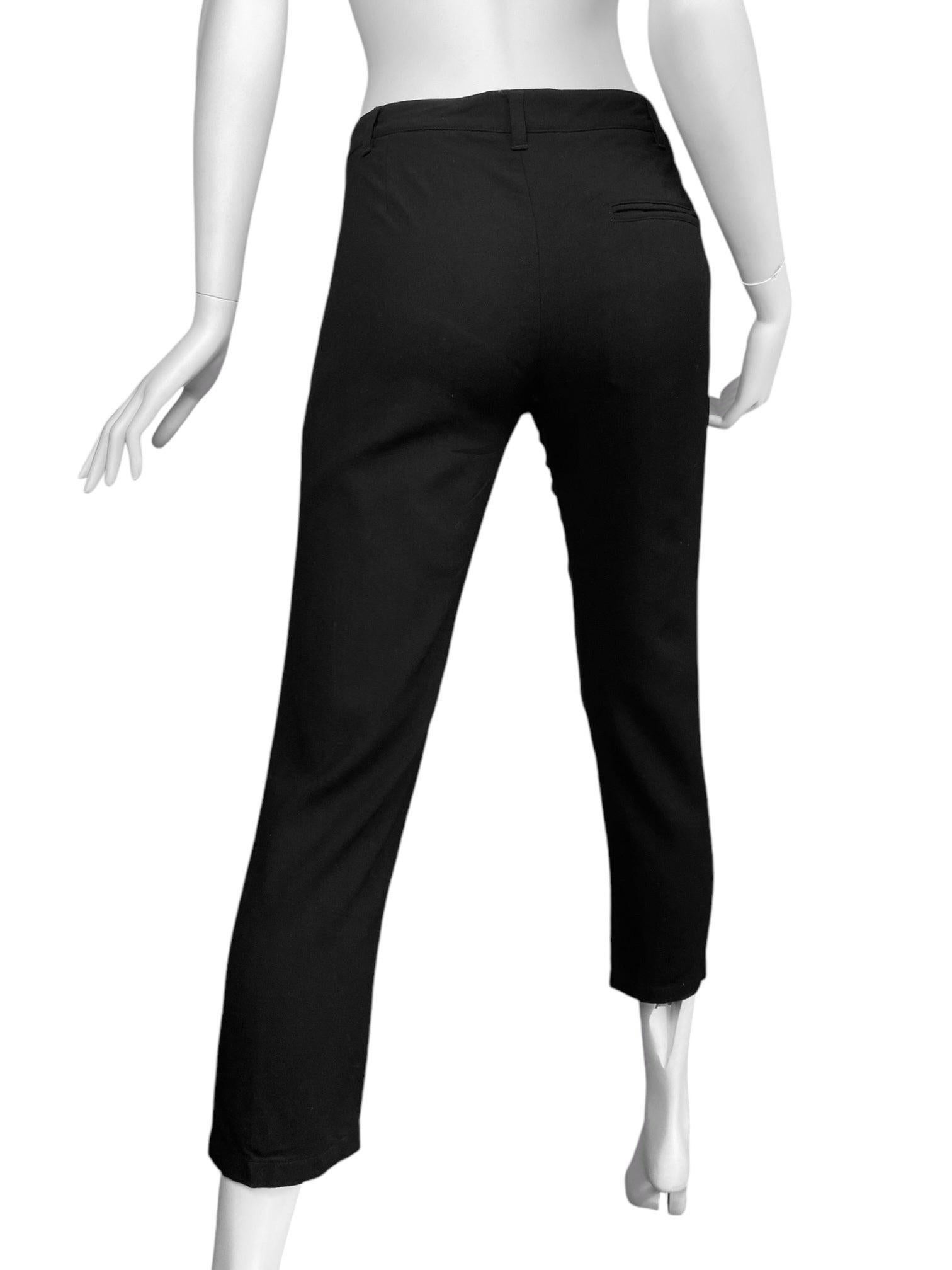 Women's or Men's ANN DEMEULEMEESTER 2000s BLACK CAPRI PANTS