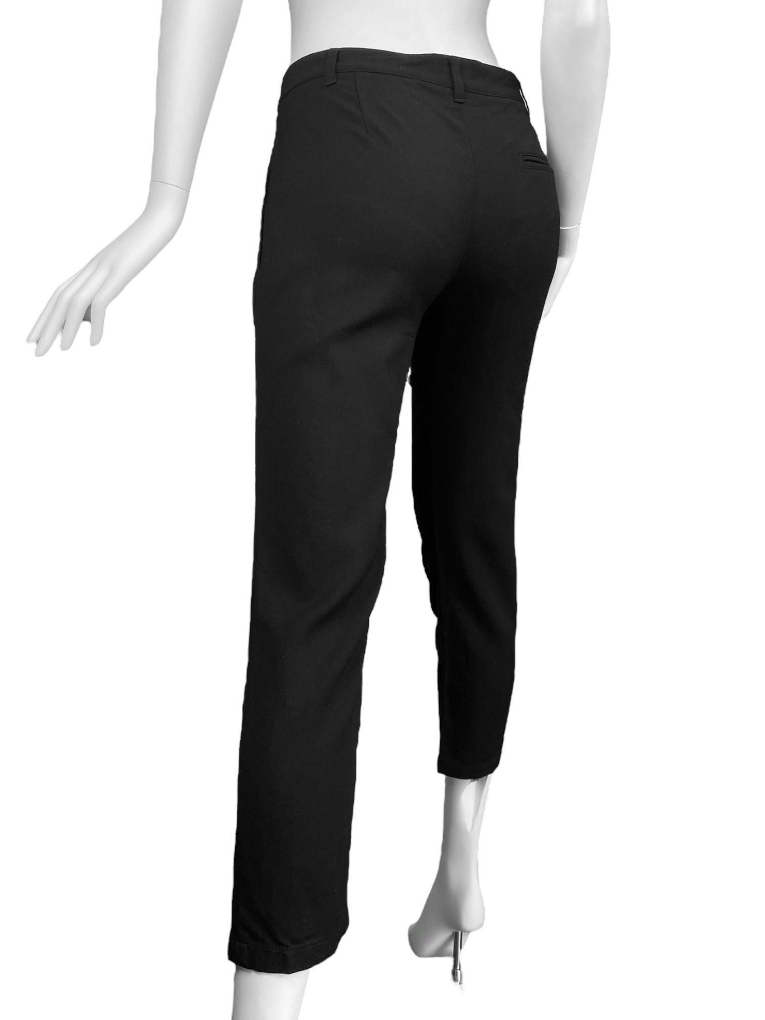 ANN DEMEULEMEESTER 2000s BLACK CAPRI PANTS 1