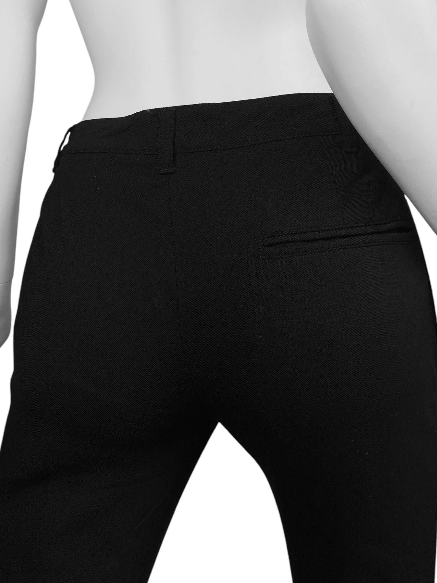 ANN DEMEULEMEESTER 2000s BLACK CAPRI PANTS 2