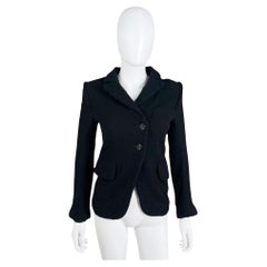 Ann Demeulemeester 2000's Black Wool Blazer