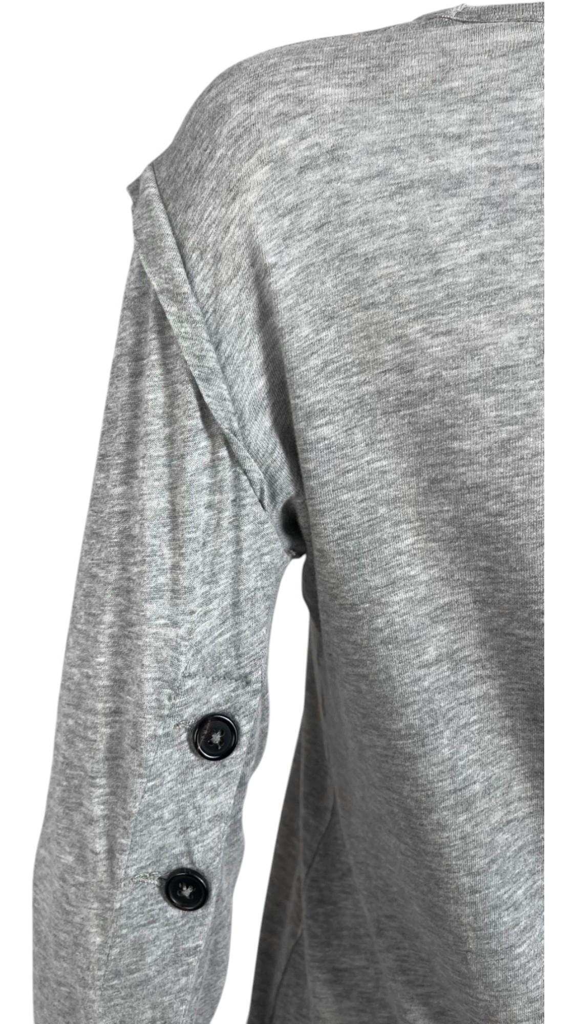 Manga larga gris con botones Ann Demeulemeester 2000 en venta 1