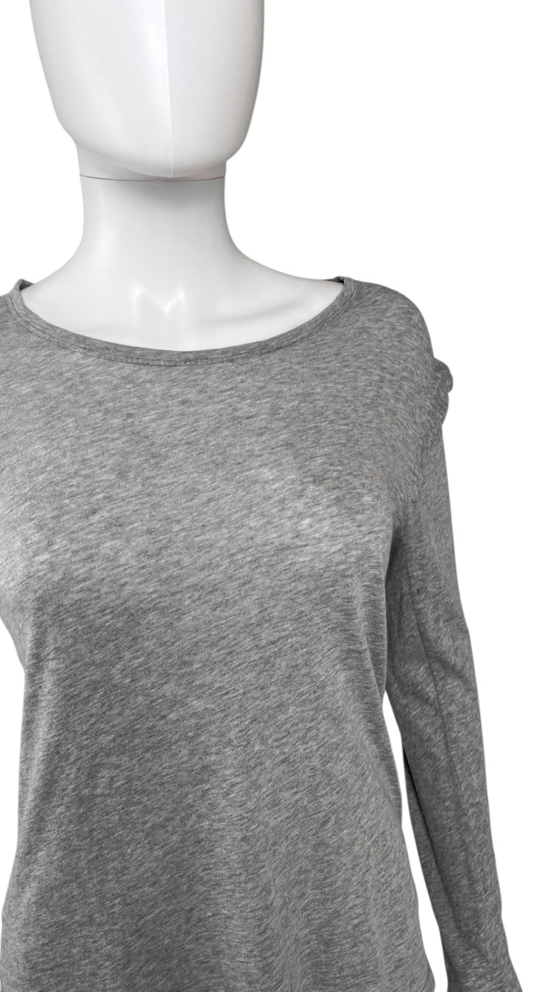 Manga larga gris con botones Ann Demeulemeester 2000 en venta 3