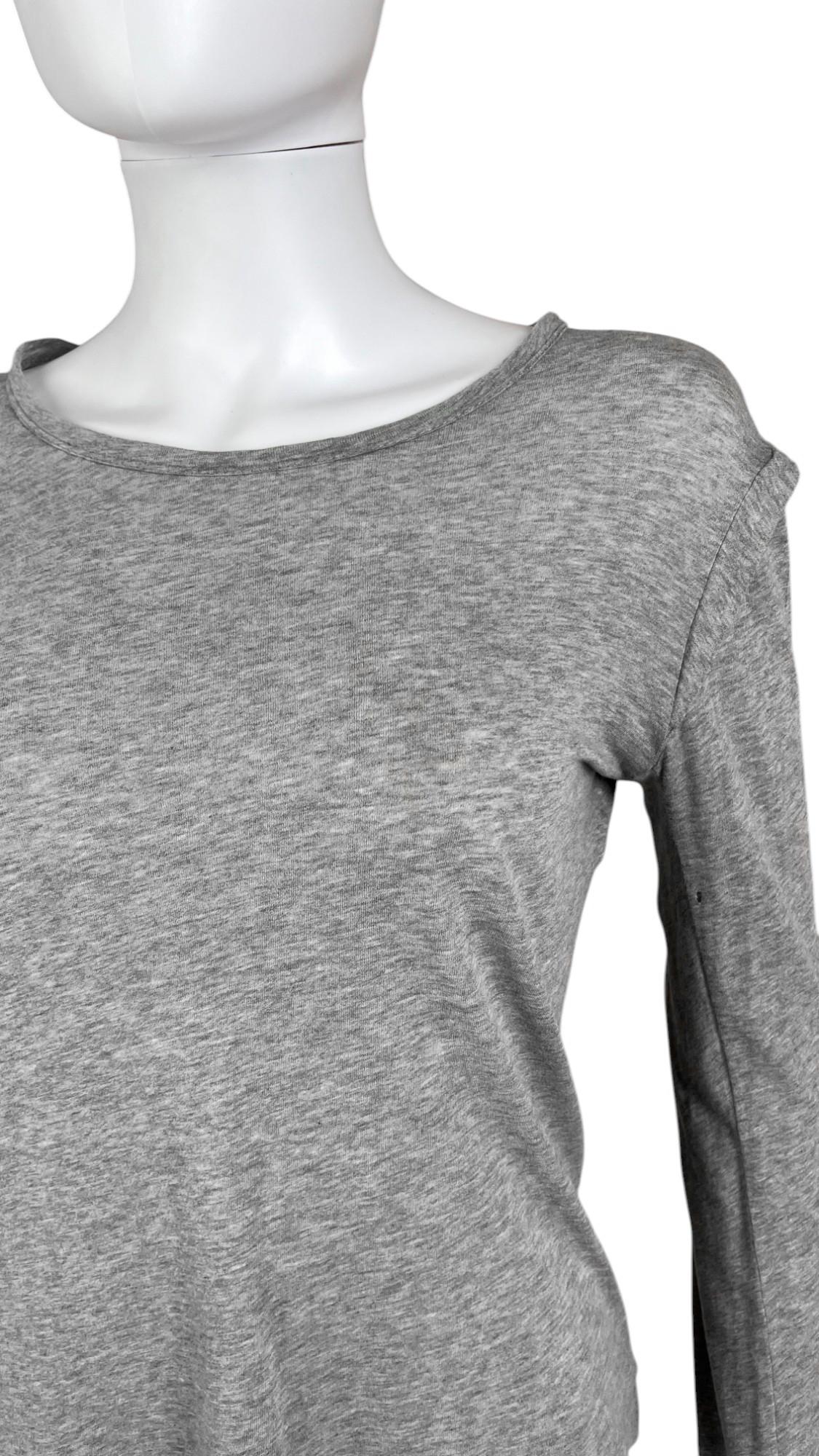 Manga larga gris con botones Ann Demeulemeester 2000 en venta 4